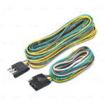 Trailer Wiring Harness Extension Kit - 4 Pin 25FT Male and 6FT Female Connector, 18 AWG Color Coded 4-Way Flat Wires